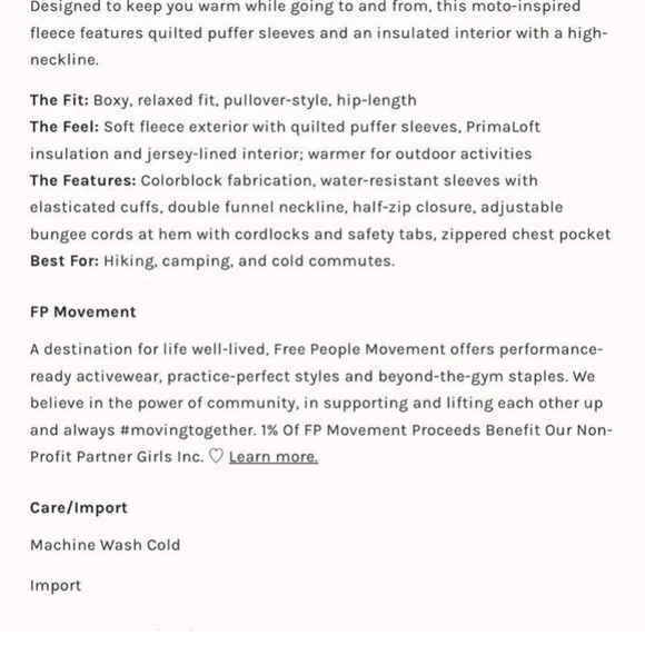 NWT-Free People Scenic Route 1/2 Zip Pullover-XS - Picture 12 of 12